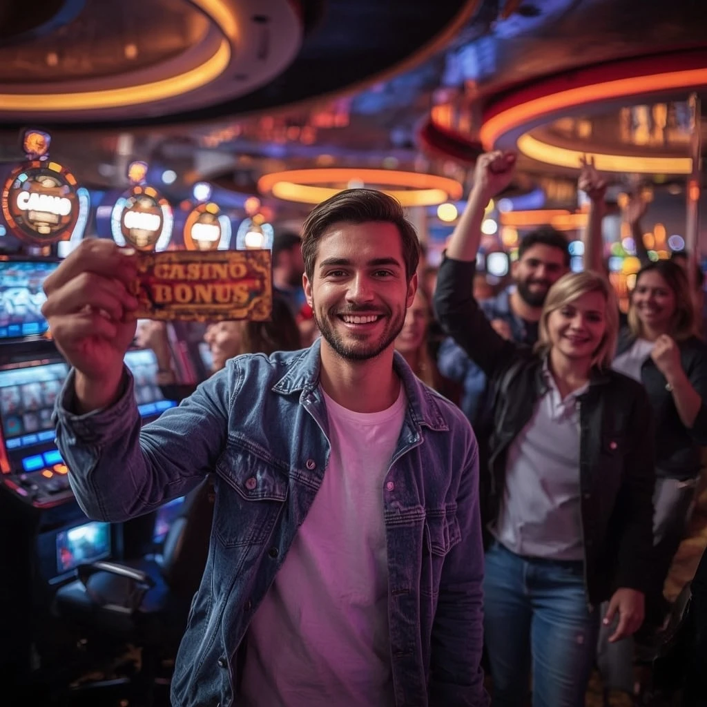 una persona con un bonus del casinò Scommesse Italia Casino